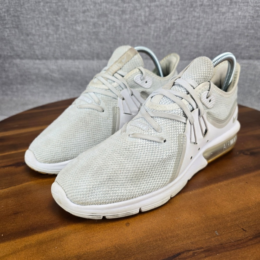 Nike Air Max Sequent 3 Womens White Pure‎ Platinum Running Shoes 908993-101 7 - Picture 3 of 14